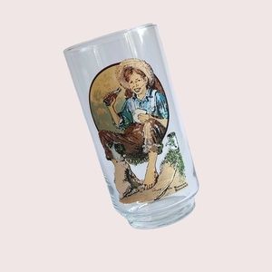 Vintage Coca Cola Glassware of Norman Rockwell Painting Collectible